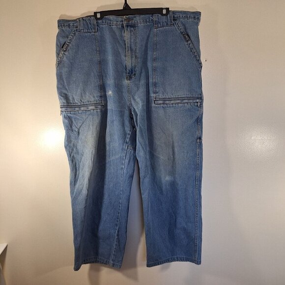 Vintage Y2K 90s MAC Sport Wide Leg Baggy Jeans 38x32